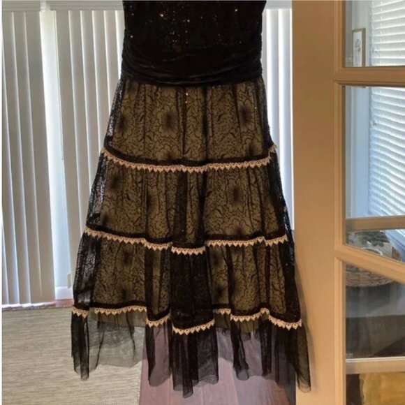 Versace Black Tulle Sequins Sleeveless Cocktail Party Dress Italy EUR 40 US 9 JR - Picture 7 of 12